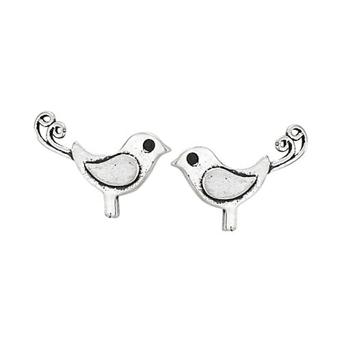 Curly Tail Bird Stud Earring