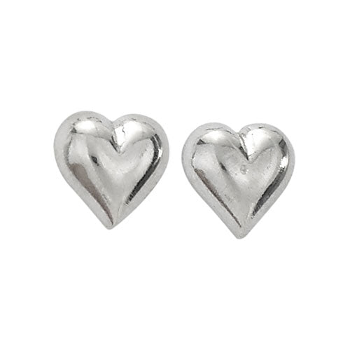 Silver Heart Stud Earring