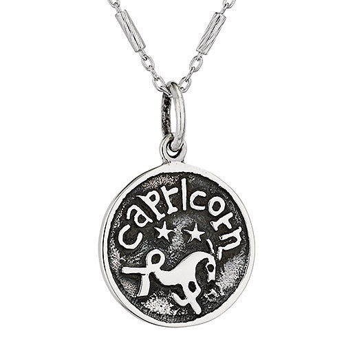 Silver Zodiac Coin Necklace