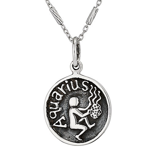 Silver Zodiac Coin Necklace