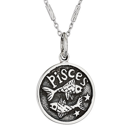 Silver Zodiac Coin Necklace