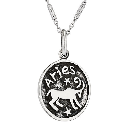 Silver Zodiac Coin Necklace