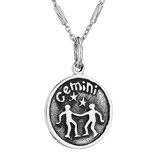 Silver Zodiac Coin Necklace