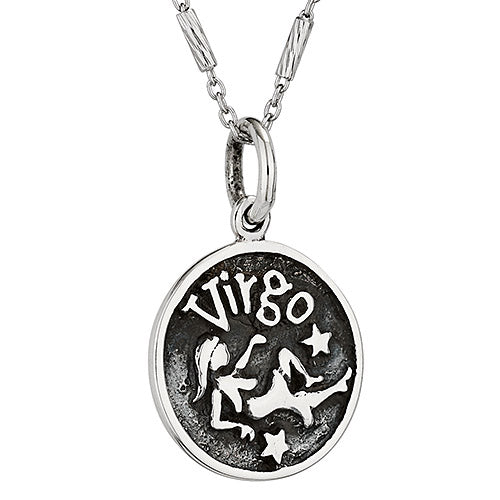 Silver Zodiac Coin Necklace