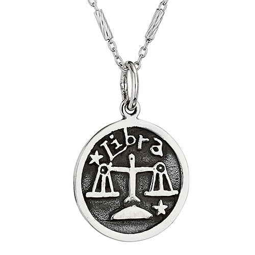 Silver Zodiac Coin Necklace