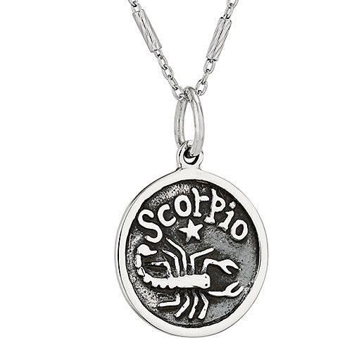 Silver Zodiac Coin Necklace