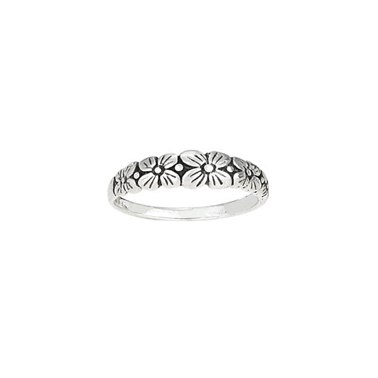 Thin Flower Band Ring