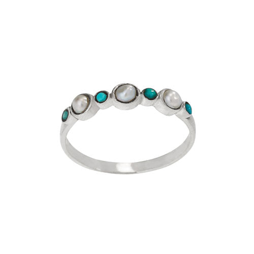 Pearl & Turquoise Ring