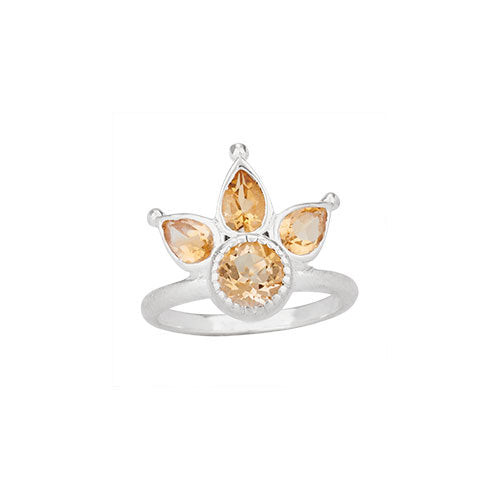 Citrine Rising Sun Ring