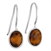 Tigers Eye Oval Earrings