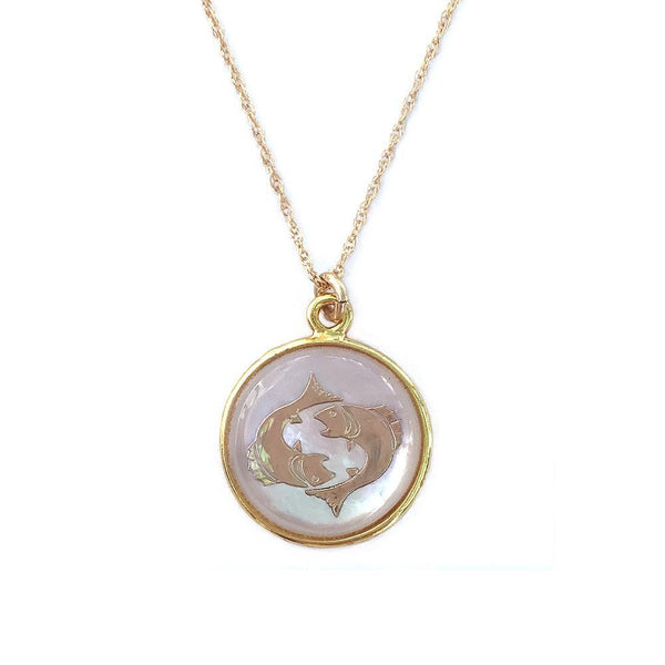 Mother of Pearl Zodiac Necklace