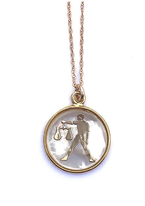 Mother of Pearl Zodiac Necklace