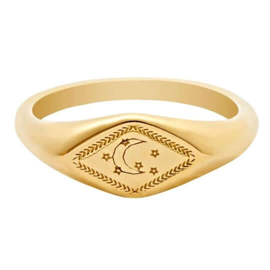 Bohemian Night Dainty Signet Ring