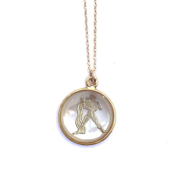 Mother of Pearl Zodiac Necklace