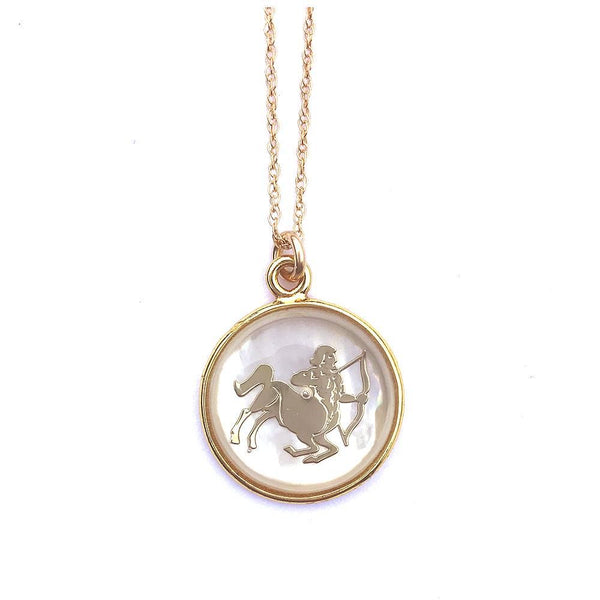 Mother of Pearl Zodiac Necklace