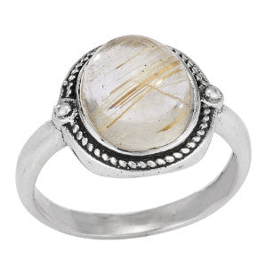 Rutilated Quartz Ring