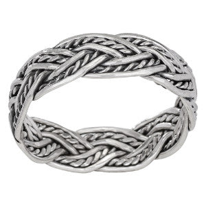 Oxidized Braid Ring